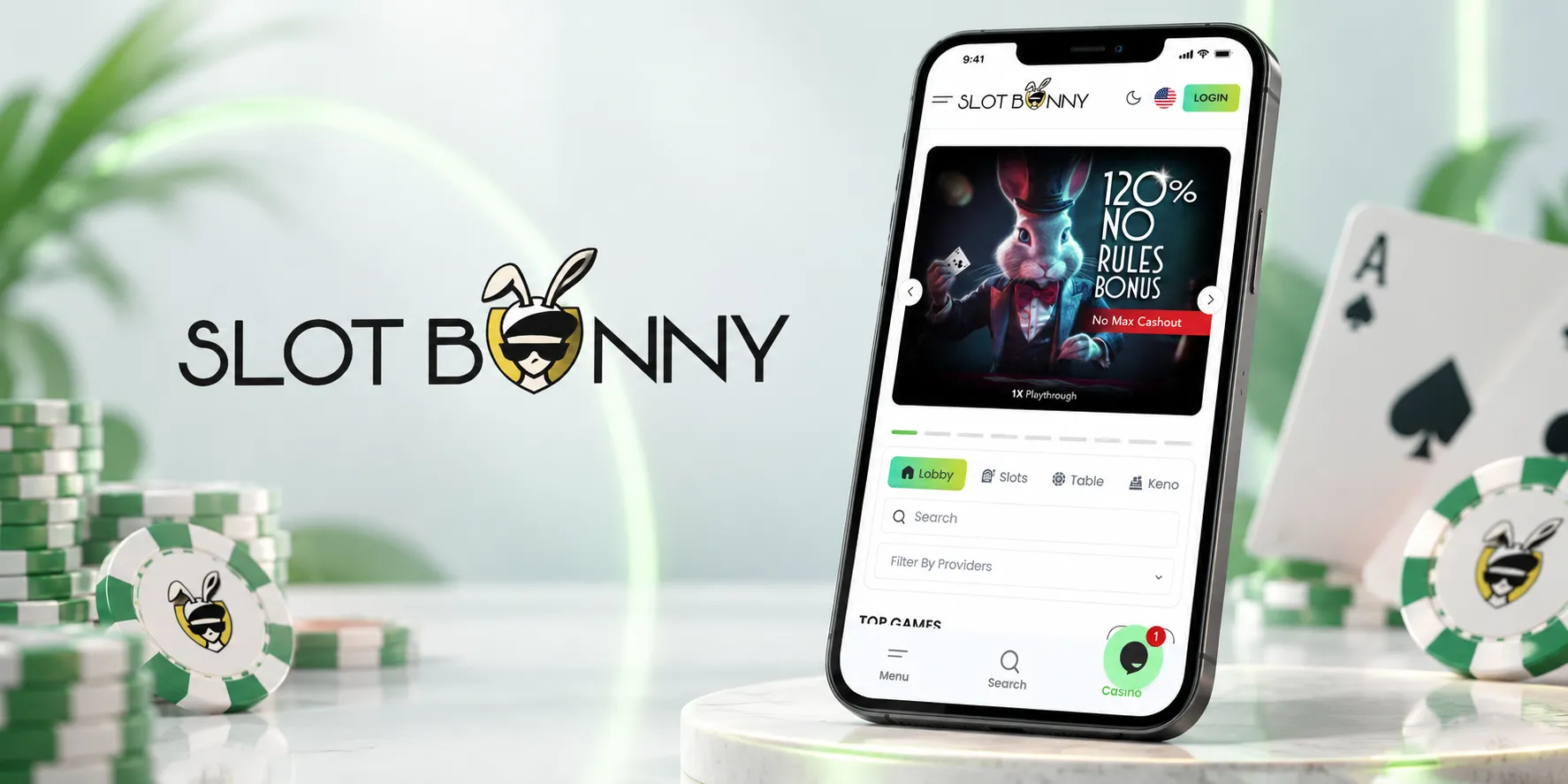 SlotBunny Casino App-schermafbeelding